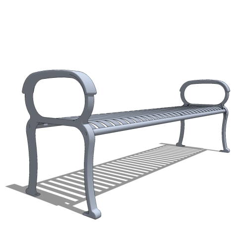 Cunningham™ Flat Bench: Vertical Steel Straps