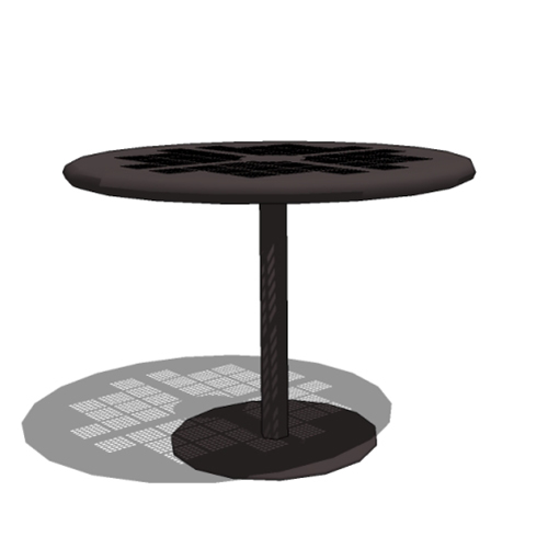CAD Drawings BIM Models Thomas Steele Café Table: Steel Disk Pedestal Base