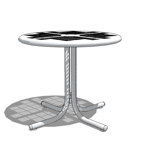 CAD Drawings BIM Models Thomas Steele Café Table: Tube Leg Base