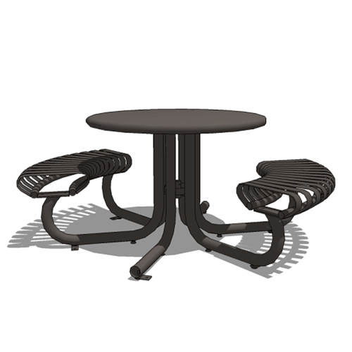 CAD Drawings BIM Models Thomas Steele Carnival™ Curved Table