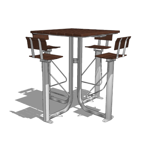 CAD Drawings BIM Models Thomas Steele Lofty™ Courtyard Table
