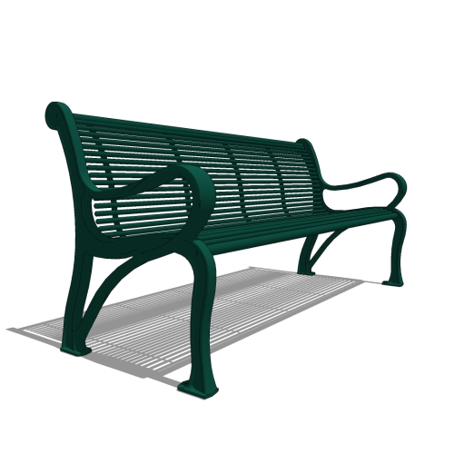 View Gramercy™ Bench: Steel Rods