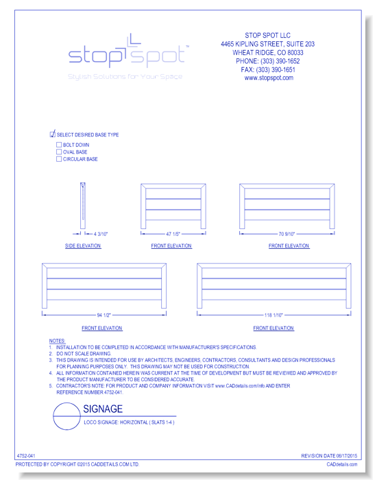 LOCO Signage: Horizontal ( Slats 1-4 )