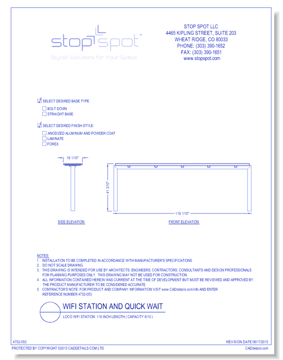 LOCO WiFi Station: 118 Inch Length ( Capacity 8/10 )