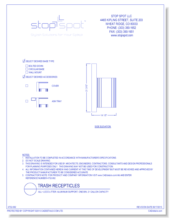 LOCO Litter: Aluminum Support, One Bin, 21 Gallon Capacity