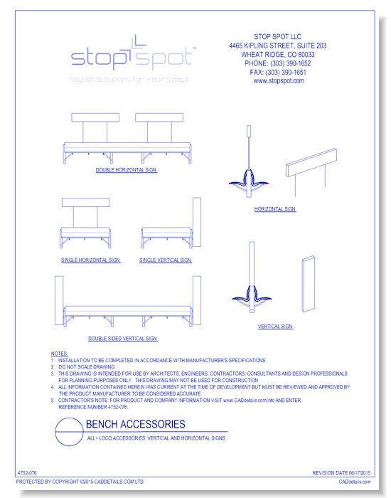 LOCO Accessories: Vertical and Horizontal Signs