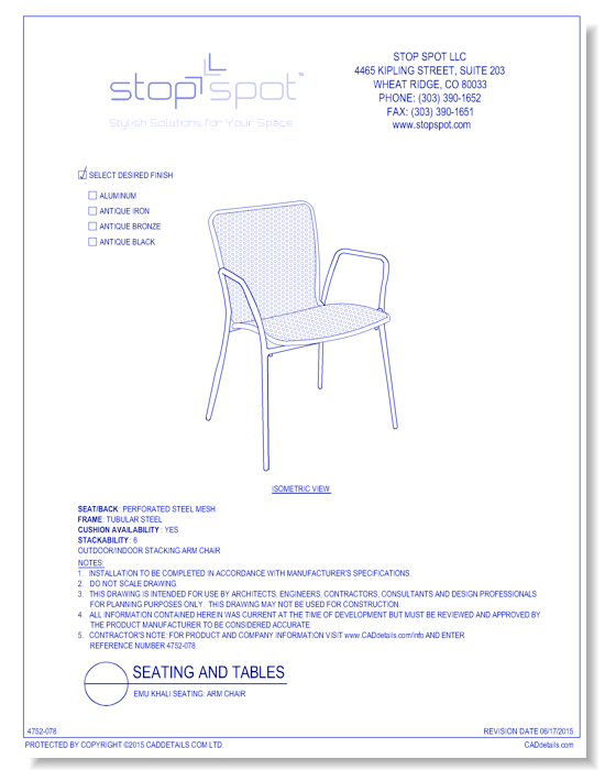 Emu Khali Seating: Arm Chair
