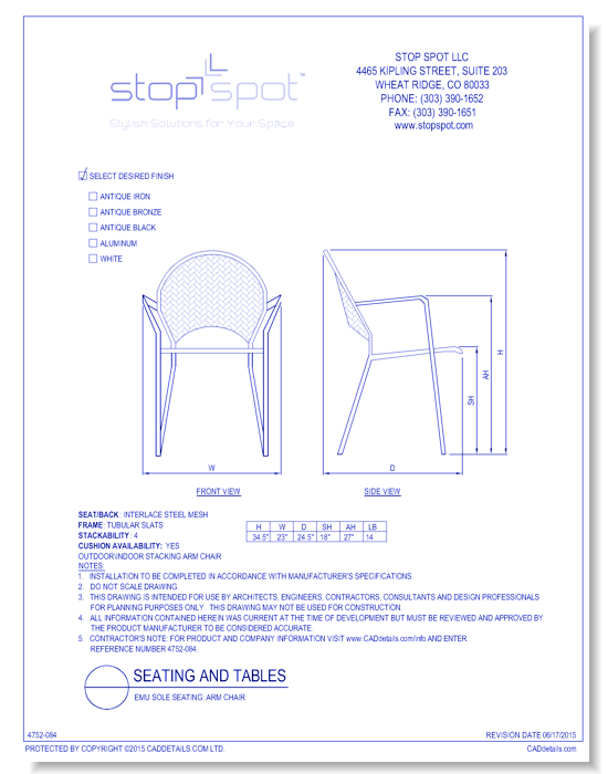 Emu Sole Seating: Arm Chair