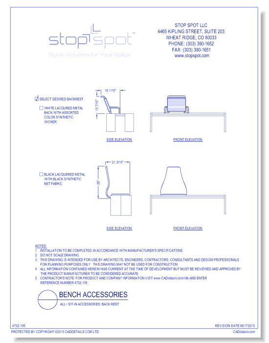 Sit-In Accessories: Back Rest