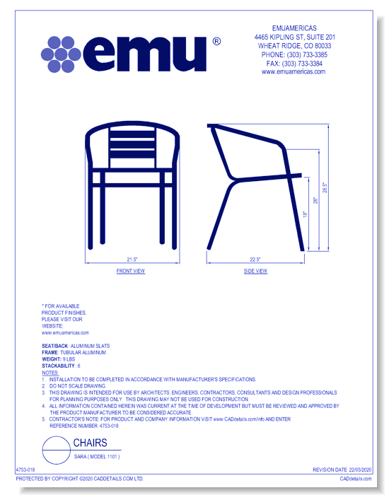 Arm Chair: Sara ( Model 1101 )