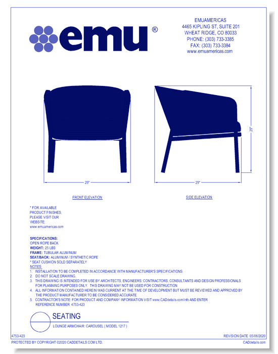 Lounge Armchair: Carousel ( Model 1217 )