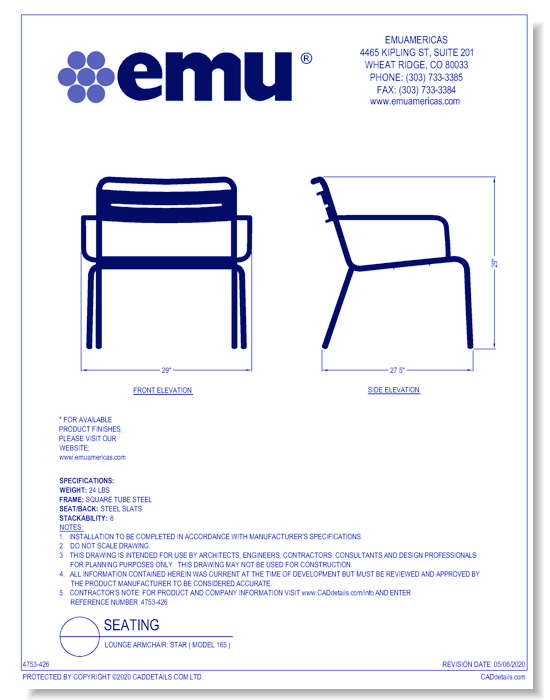 Lounge Armchair: Star ( Model 165 )