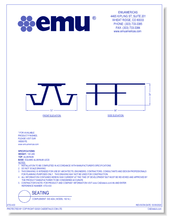 Complement: SID ADA ( Model 1821A )