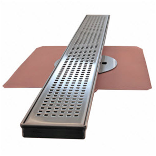 CAD Drawings BIM Models Thunderbird Products Linear Shower Drain with Copper Drain Body