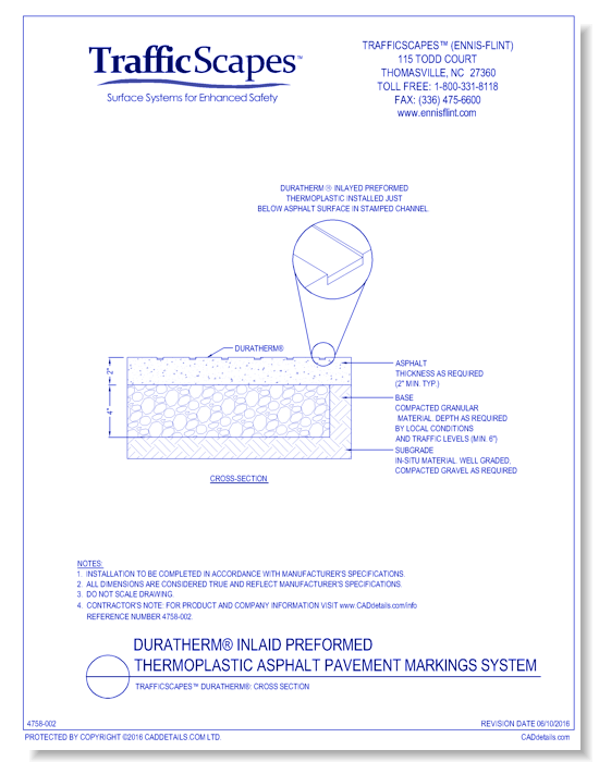 TrafficScapes® Duratherm®: Cross Section