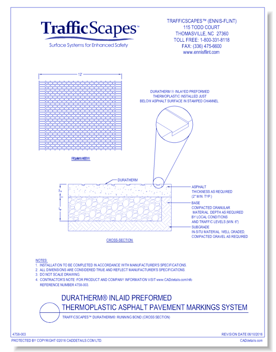 TrafficScapes® Duratherm®: Running Bond (Cross Section)