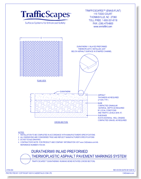 TrafficScapes® Duratherm®: Running Bond Rotated (Cross Section)
