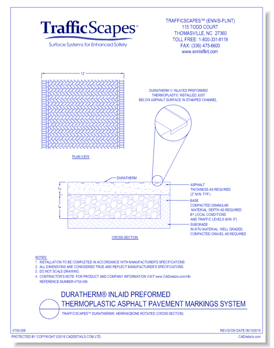 TrafficScapes® Duratherm®: Herringbone Rotated (Cross Section)