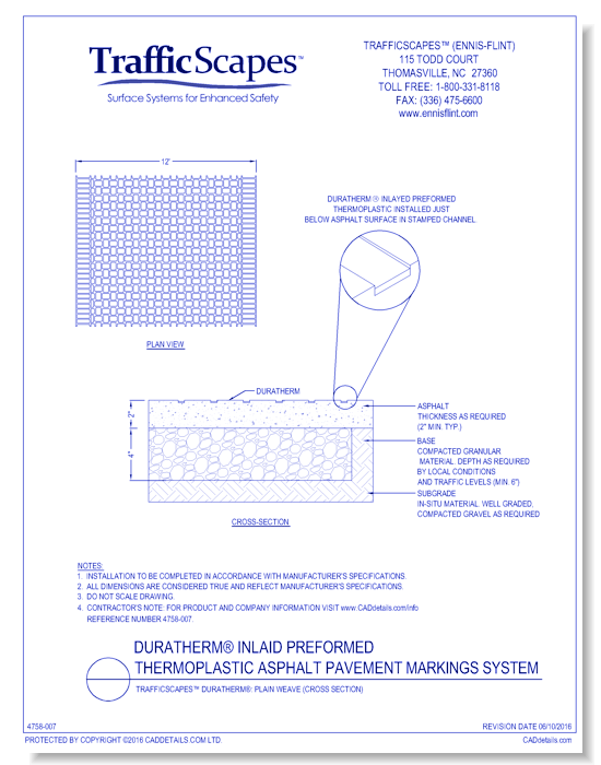 TrafficScapes® Duratherm®: Plain Weave (Cross Section)