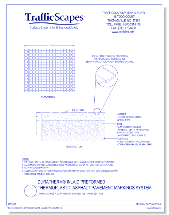 TrafficScapes® Duratherm®: Stacked Tile (Cross Section)