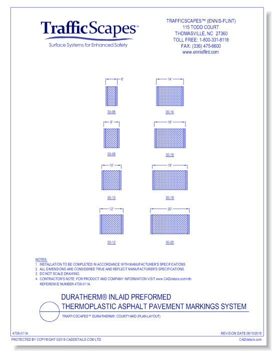TrafficScapes® Duratherm®: Courtyard (Plan Layout)