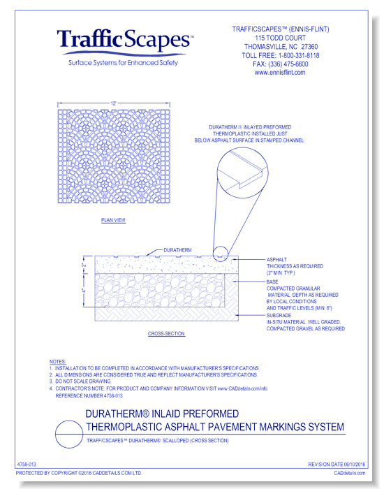 TrafficScapes® Duratherm®: Scalloped (Cross Section)