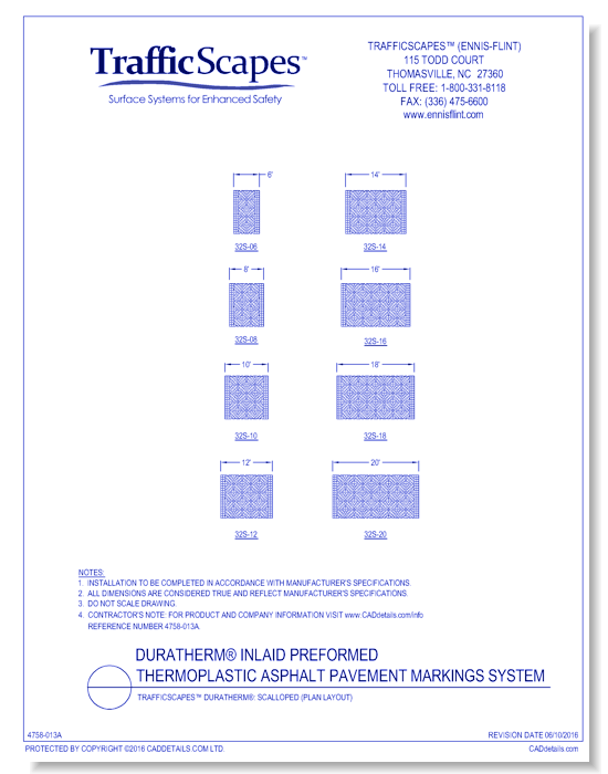 TrafficScapes® Duratherm®: Scalloped (Plan Layout)