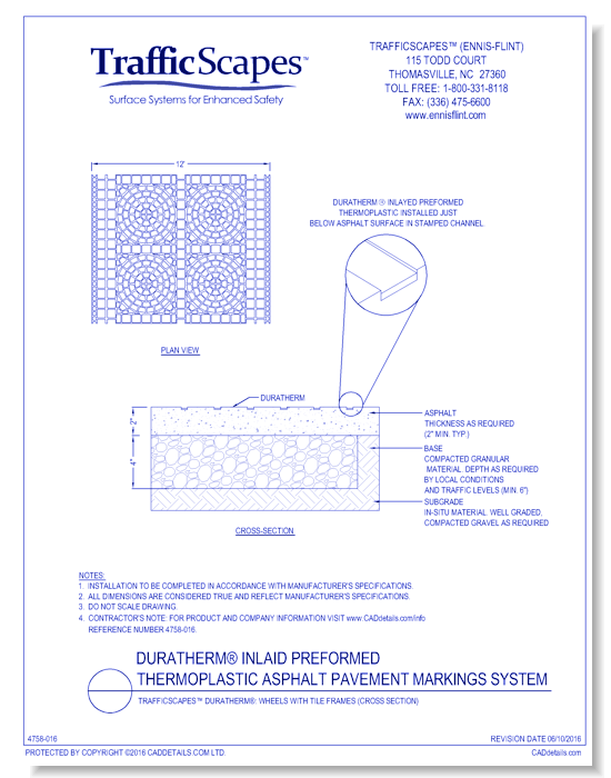 TrafficScapes® Duratherm®: Wheels with Tile Frames (Cross Section)