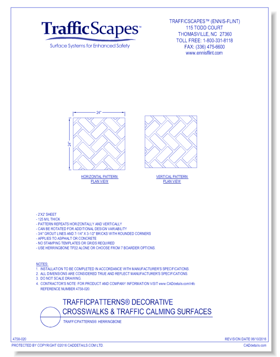 TrafficPatterns®: Herringbone