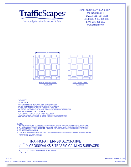 TrafficPatterns®: Plain Weave