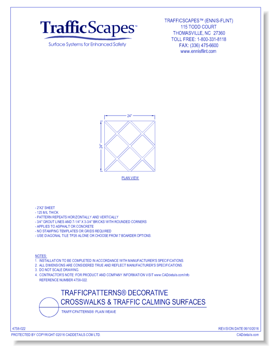 TrafficPatterns®: Diagonal Tile