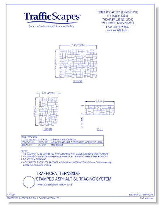 TrafficPatternsXD®: Ashlar Slate