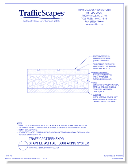 TrafficPatternsXD®: Cross Section