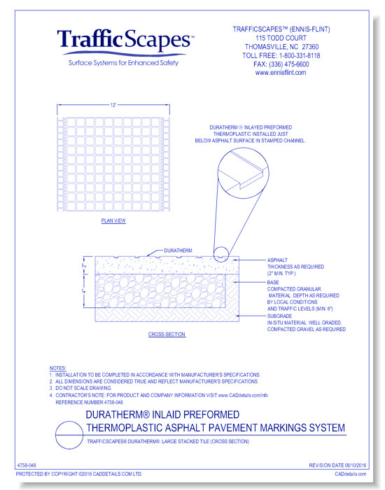 TrafficScapes® Duratherm®: Large Stacked Tile (Cross Section)
