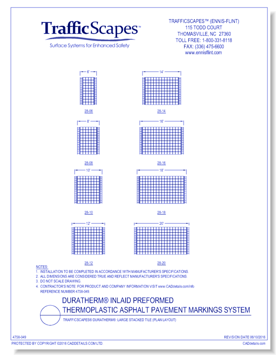 TrafficScapes® Duratherm®: Large Stacked Tile (Plan Layout)