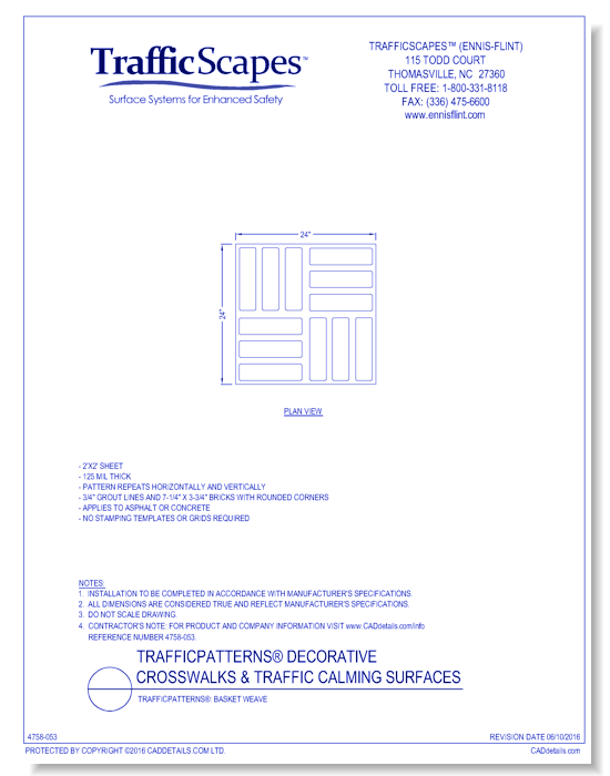 TrafficPatterns®: Basket Weave