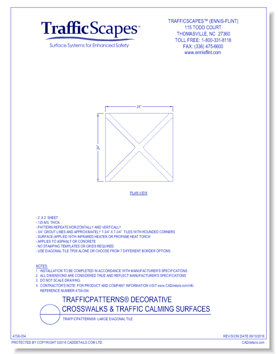 TrafficPatterns®: Large Diagonal Tile