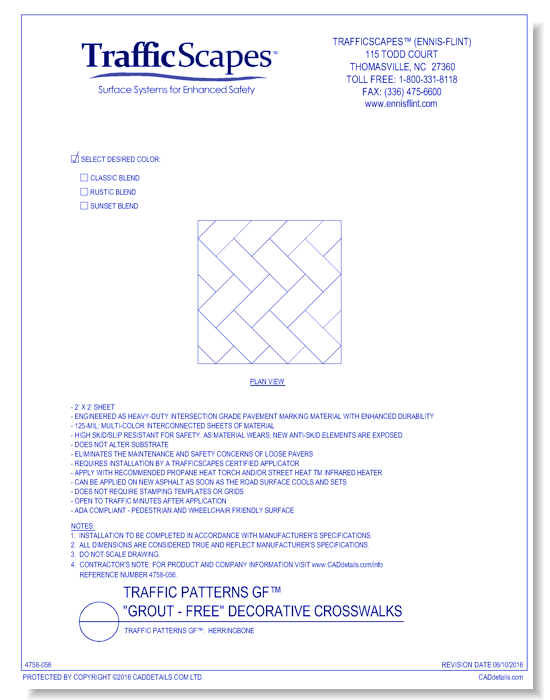 TrafficPatternsGF™: Herringbone