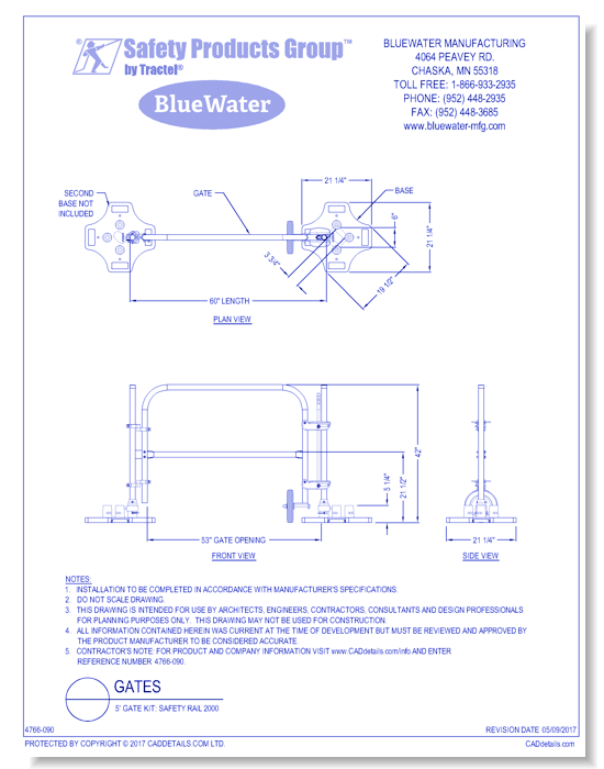 5' Gate Kit: Safety Rail 2000