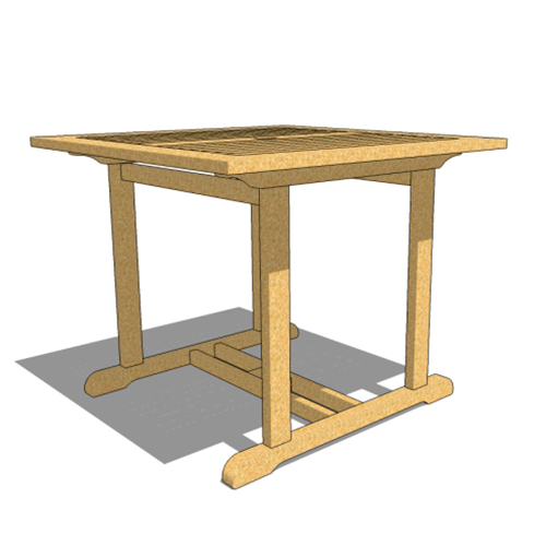 CAD Drawings BIM Models Westminster Teak 36" Square Table
