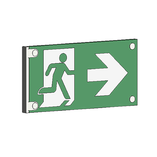 CAD Drawings BIM Models Ecoglo Inc. RM Architectural Series Exit Signs: 50 Ft. Rated Visibility