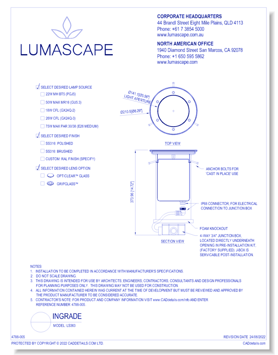 Ingrade Lighting - Model: LS363