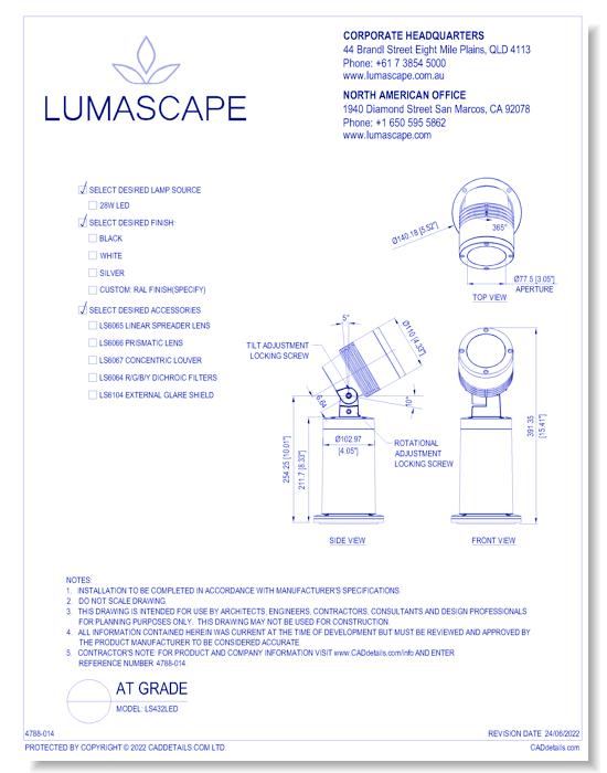 At Grade Lighting - Model: LS432LED