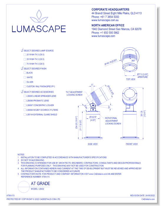 At Grade Lighting - Model: LS432