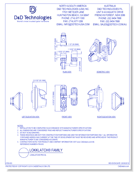 LokkLatch® PRO-SL for Metal Gates LLP1S