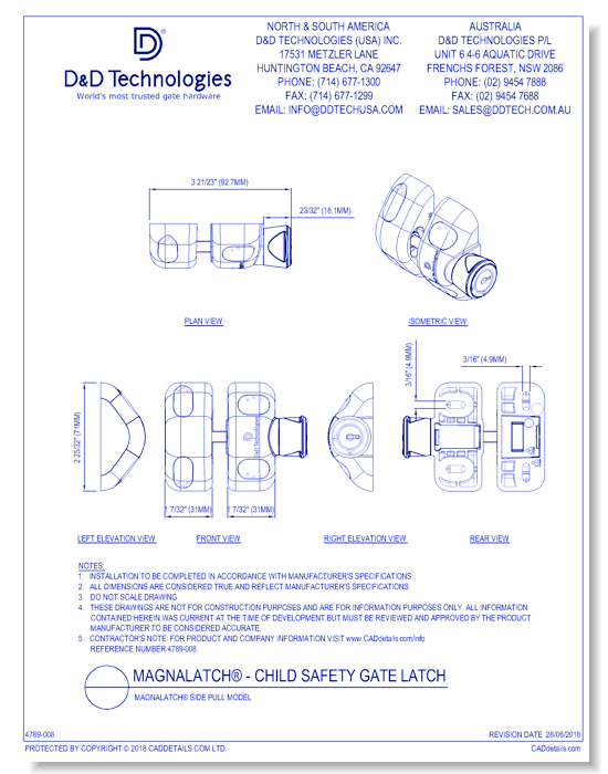 MagnaLatch®: Key Lockable Side Pull