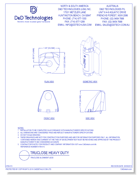 TruClose Alignment Legs