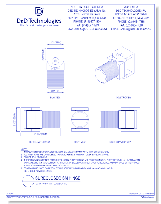 SM W: No Spring - Load Bearing