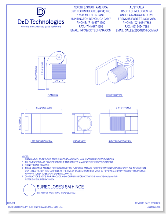 SM AT90 W: No Spring - Load Bearing