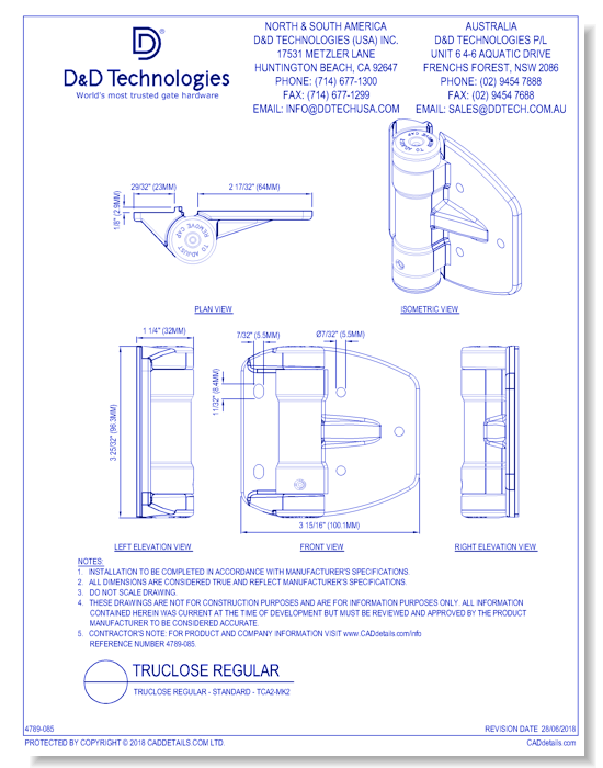 TruClose Regular - Standard - TCA2-MK2